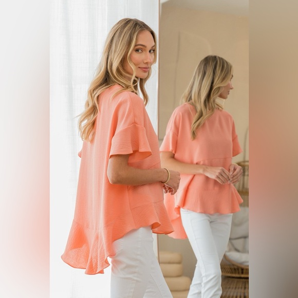 Sew In Love Round Neck Ruffled Top - Picture 3 of 5